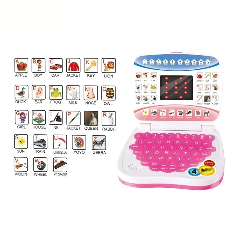 Toddler Kid Developing Cognitive Skills Learning Machine Laptop Computer Child Electronic Preschool Language Education Toys Gift