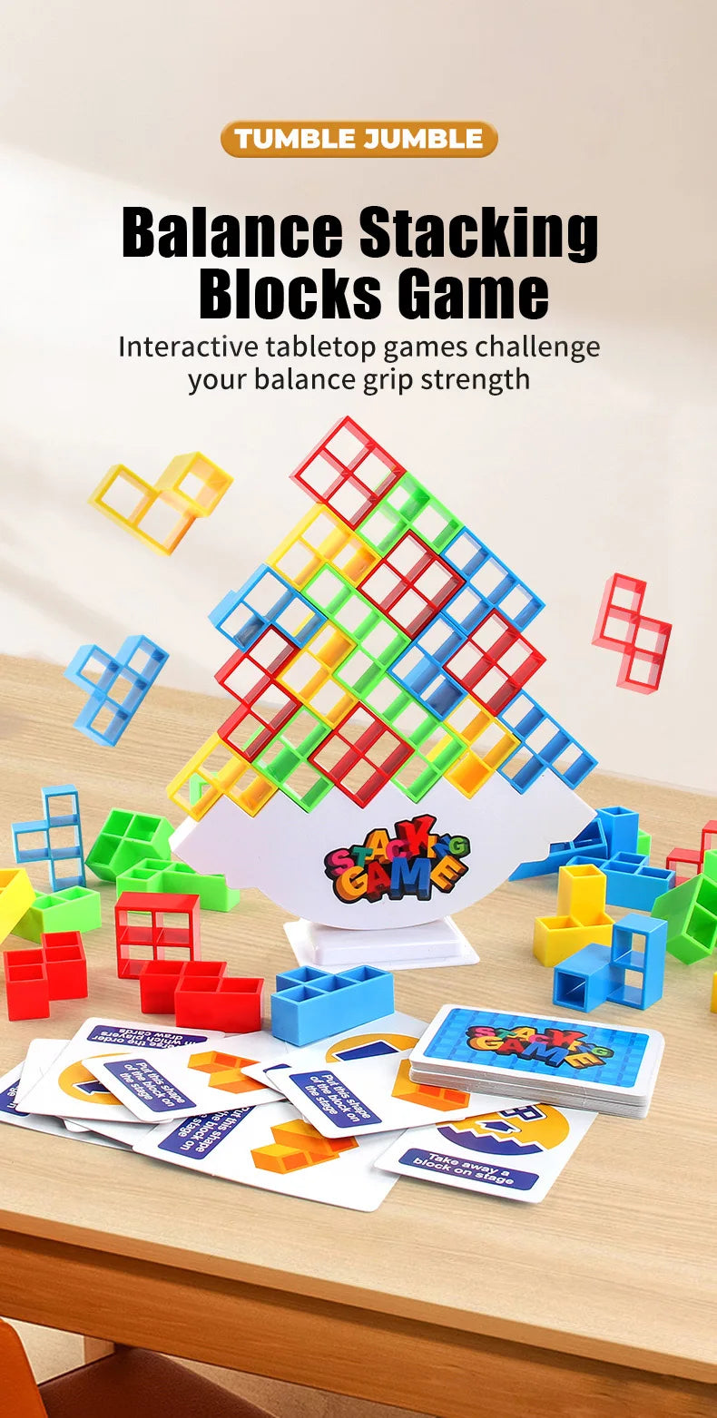 Balance Stacking Board Games Buliding Blocks Adults Kids Tower Block Bricks Toys For Boys Girls Puzzle.