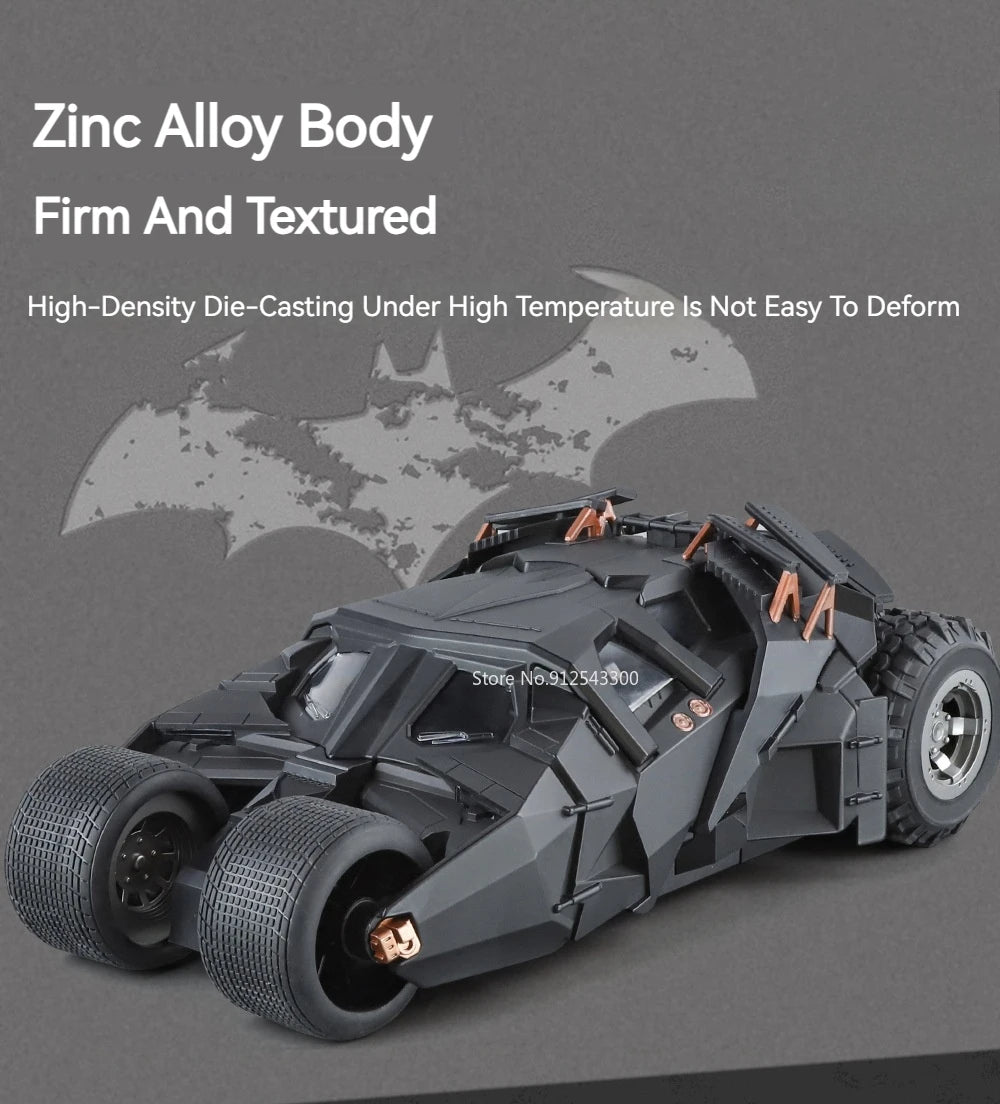 Batmobile Car Model Toy The Dark Knight Trilogy Sound Light Sliding Spray Alloy Vehicle Models Ornaments Gifts