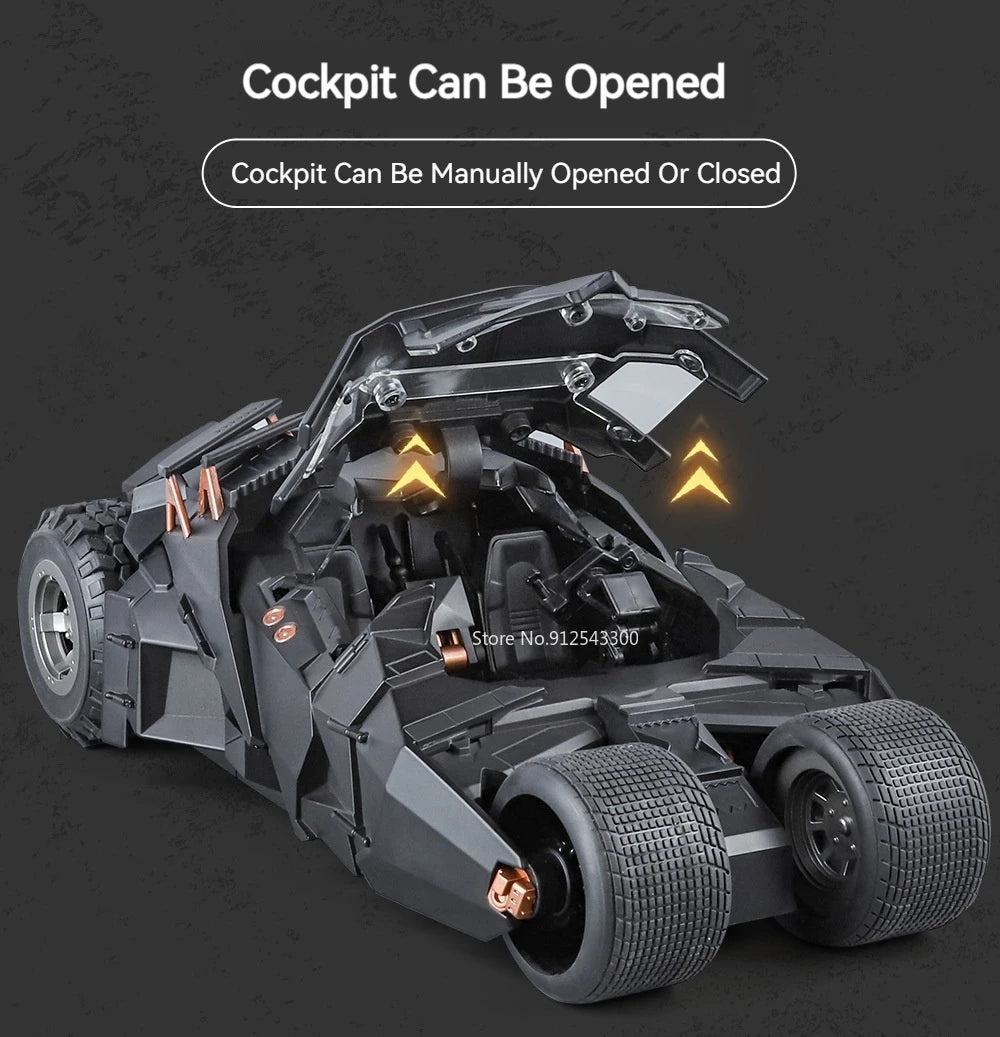 Batmobile Car Model Toy The Dark Knight Trilogy Sound Light Sliding Spray Alloy Vehicle Models Ornaments Gifts
