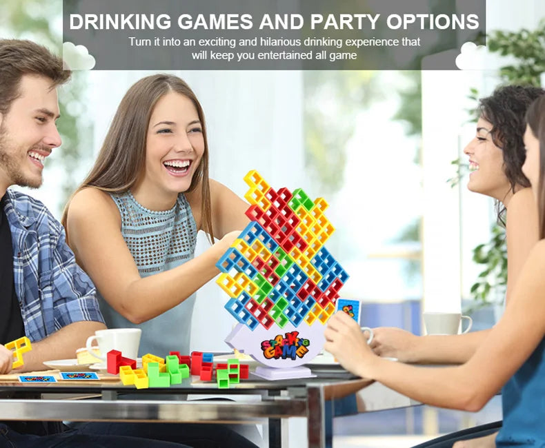 Balance Stacking Board Games Buliding Blocks Adults Kids Tower Block Bricks Toys For Boys Girls Puzzle.