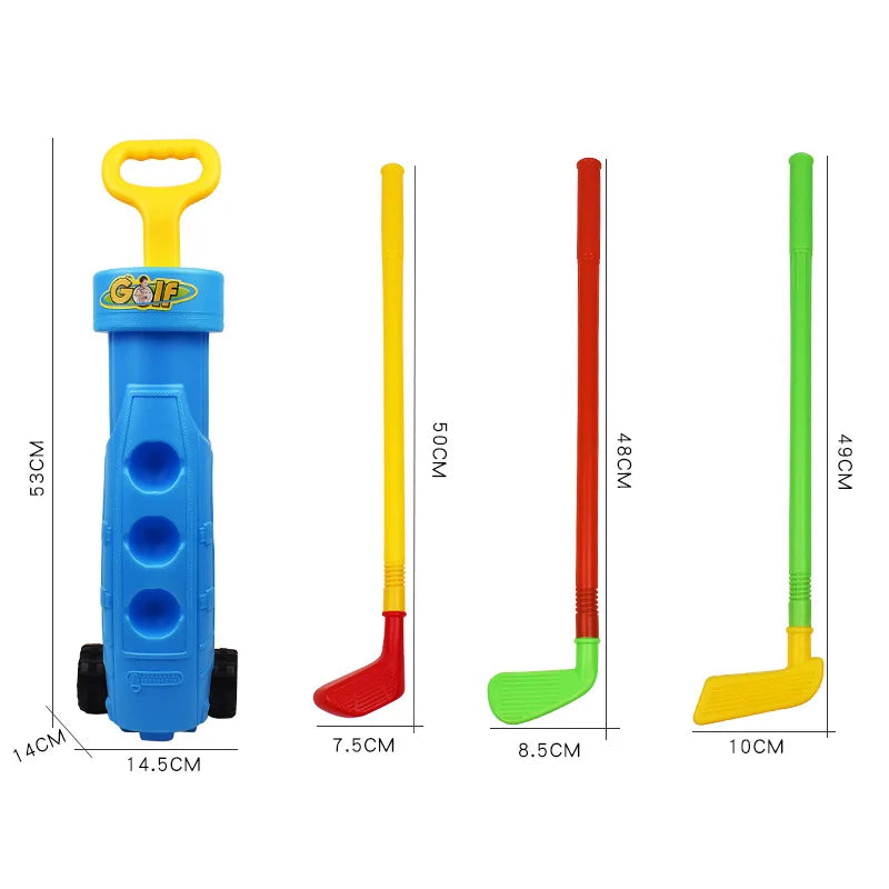 Kid's Indoor Outdoor Sports Toys Golf Club Sets Parent-child Interaction Develop Children's Athletic Ability Outdoor Games Toys