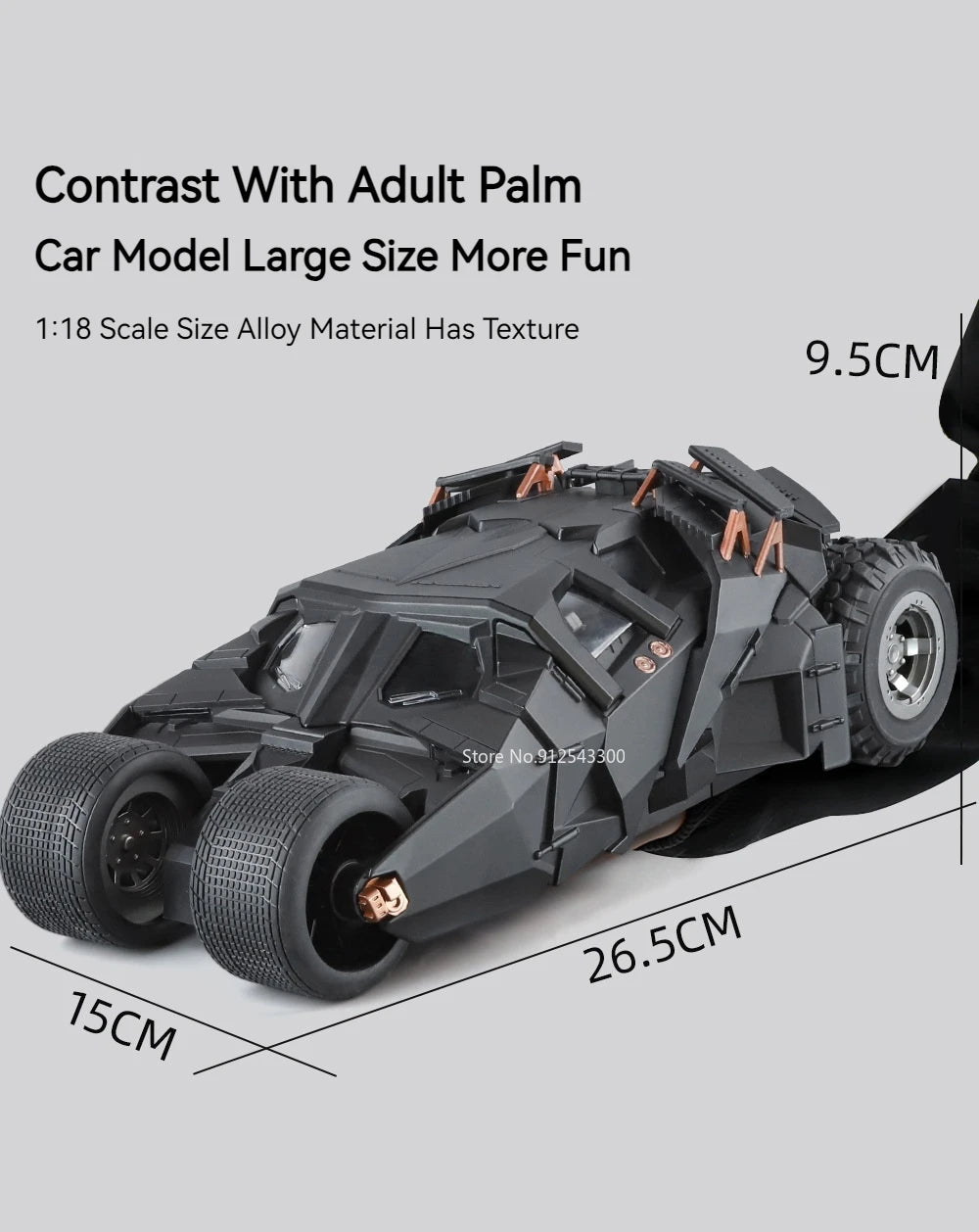 Batmobile Car Model Toy The Dark Knight Trilogy Sound Light Sliding Spray Alloy Vehicle Models Ornaments Gifts