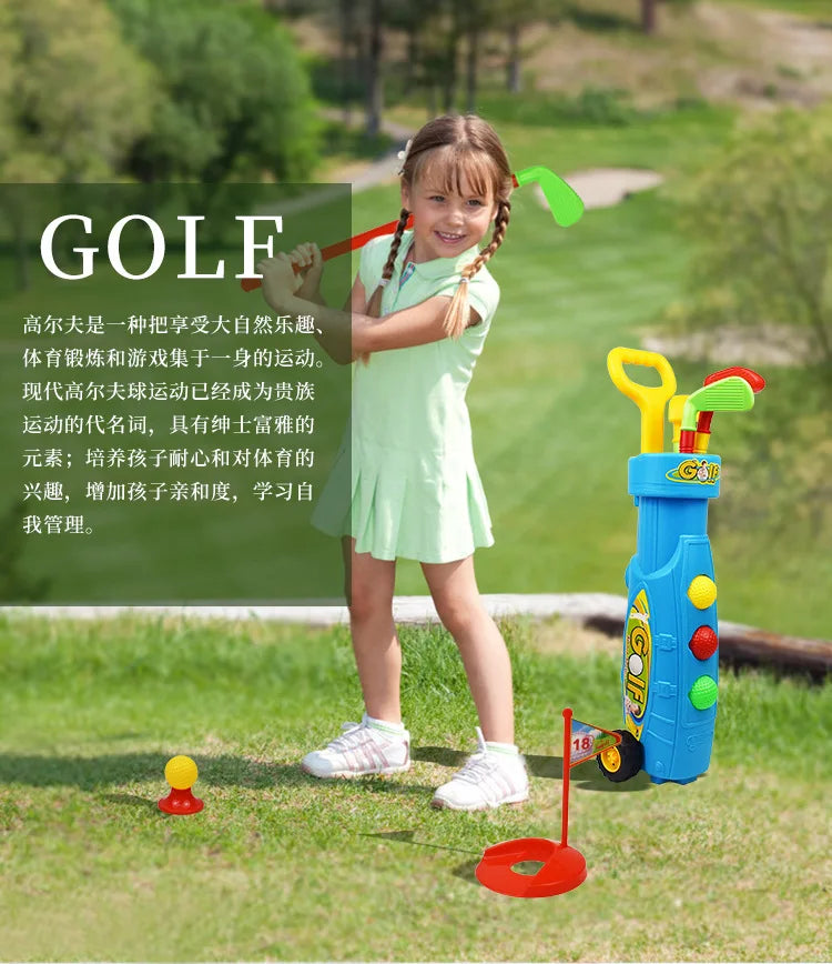 Kid's Indoor Outdoor Sports Toys Golf Club Sets Parent-child Interaction Develop Children's Athletic Ability Outdoor Games Toys