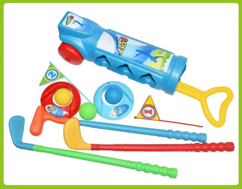 Kids Golf Club Set Indoor and Outdoor Sports Retractable Toy Golf Clubs Game Family Parent Child Outdoor Interactive Toys