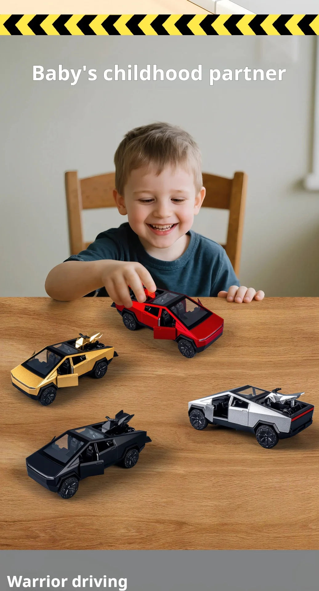 Tesla Cybertruck Toys Off Road Vehicle Die Cast Model Car Beach Motorcycle