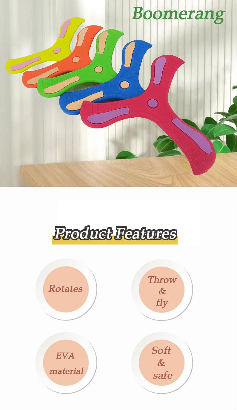 Outdoor Vacation Sports Stress Relief Toys Clover Boomerang Game Parents-Children Interactive Holiday Gifts