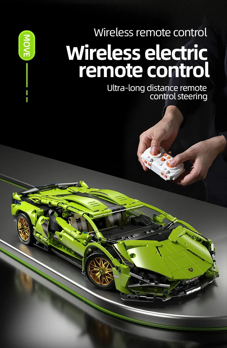 Technical Racing Sport Car 1280PCS Model Building Blocks City Mechanical Speed Vehicle Supercar Brick Puzzle Toys Kid Gift