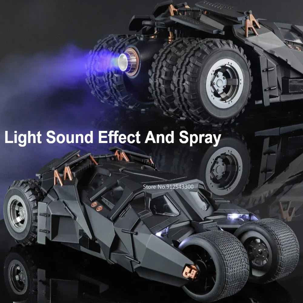 Batmobile Car Model Toy The Dark Knight Trilogy Sound Light Sliding Spray Alloy Vehicle Models Ornaments Gifts