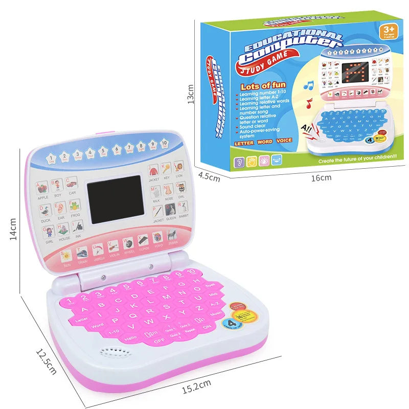 Toddler Kid Developing Cognitive Skills Learning Machine Laptop Computer Child Electronic Preschool Language Education Toys Gift
