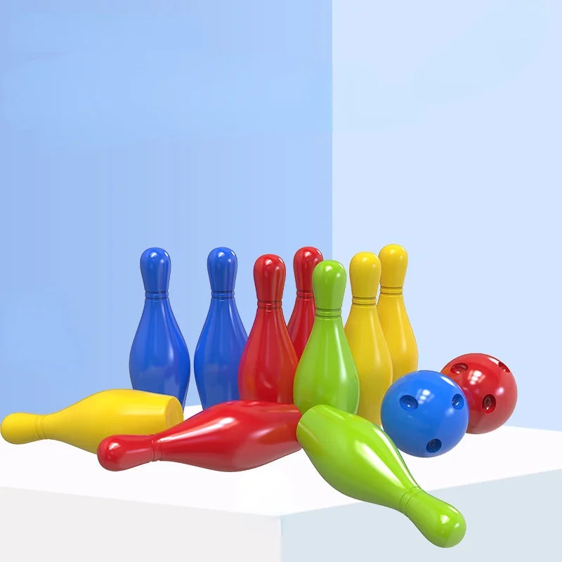 Festive Children Toys Parent-child Outdoor and Indoor Sports  Birthday Entertainment Games Plastic Bowling Suits Party Favors