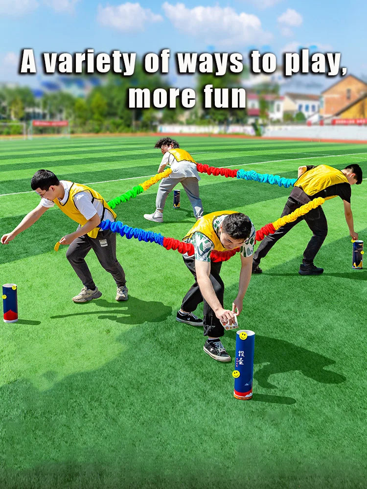 Outdoor Games Team Building Develop Sport Entertainment Toys Children Elasticity Rope Circle Running Push for Kids Sensory Rope