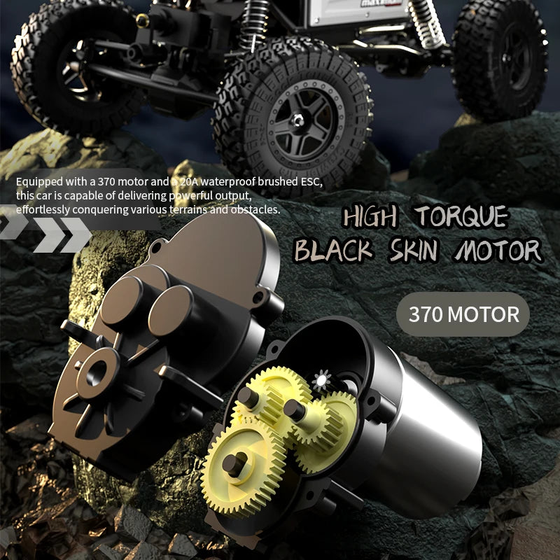1/18 RC Climbing Car 4WD Off-road Remote Control Vehicle Rock Crawler Big-wheel 4x4 Electric Truck Model Toys for Kids