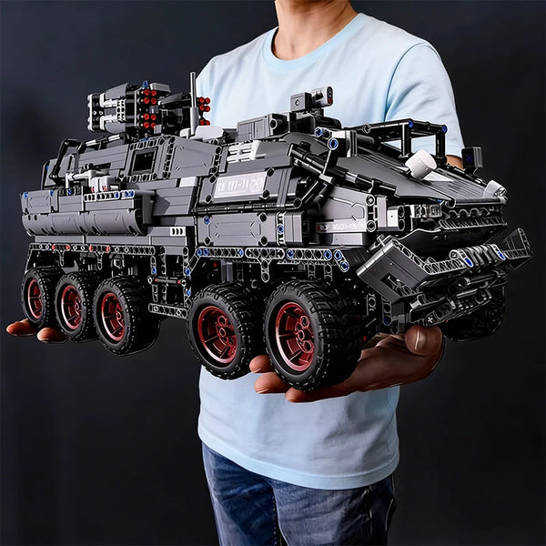Tiger Police Car Armored Vehicle Building Blocks Military Offroad Truck DIY Assembly Toys Kids Christmas Birthday Gifts