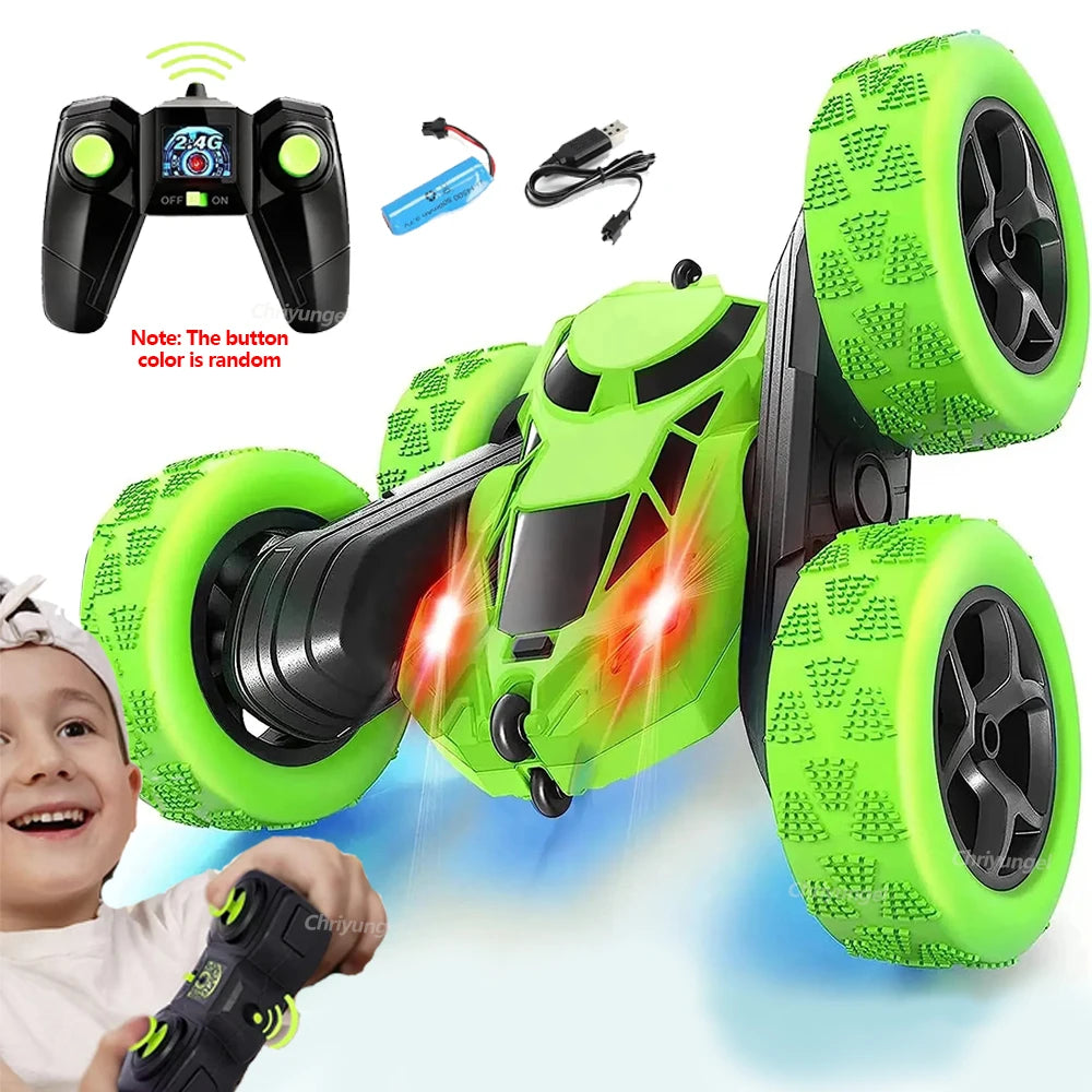 Rc Stunt Car Kids Double Sided Flip Remote Control Cars 2.4G High Speed 360°