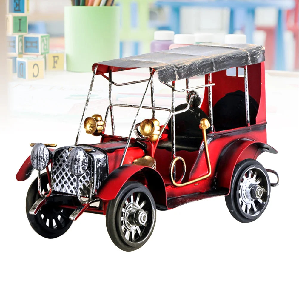 Handcraft Vehicle Toys Car Model Metal European Style Decor Vintage Iron