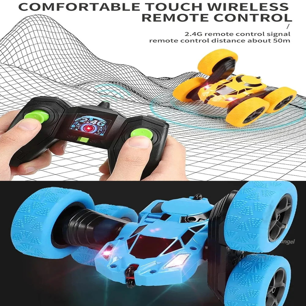 Rc Stunt Car Kids Double Sided Flip Remote Control Cars 2.4G High Speed 360°