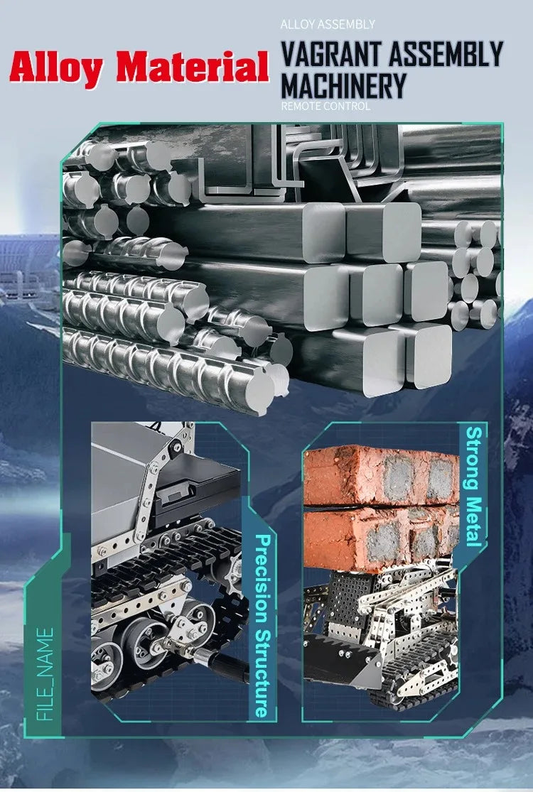 RC tank DIY Stainless Steel Assembled SW (RC) 06  metal model precision mechanical assembly Building blocks  toys