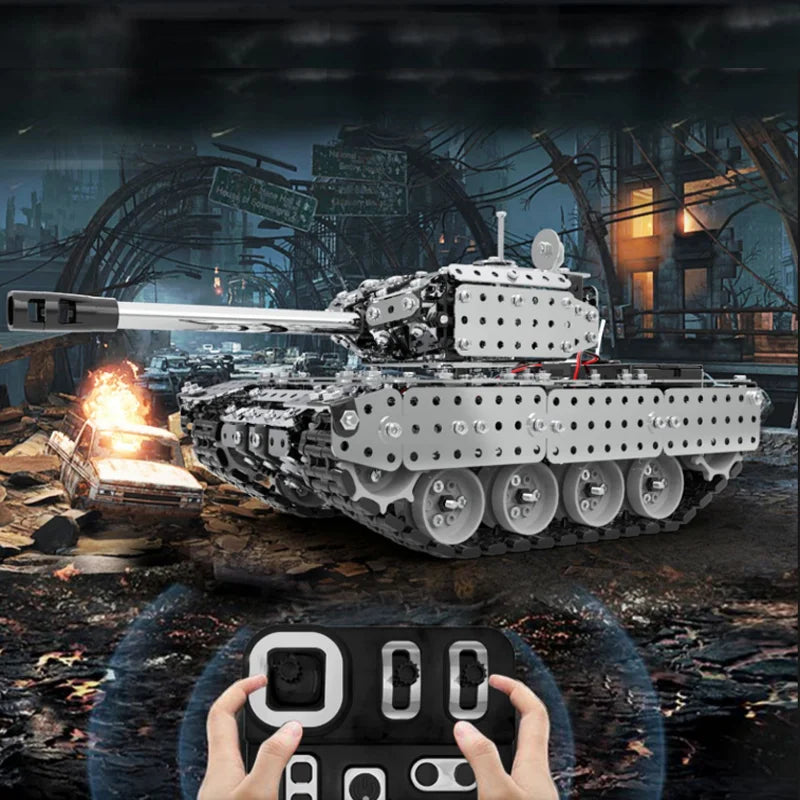 RC tank DIY Stainless Steel Assembled SW (RC) 06  metal model precision mechanical assembly Building blocks  toys