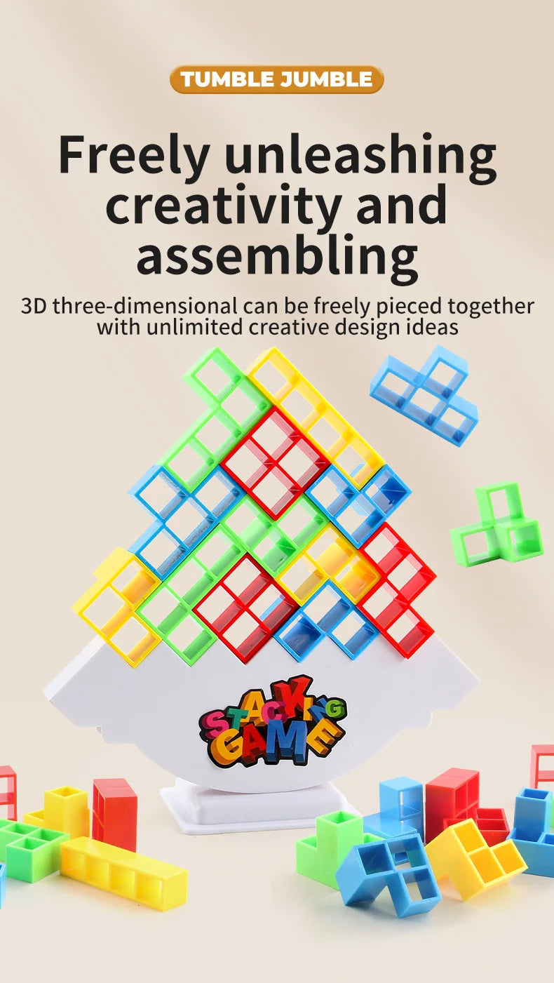 Balance Stacking Board Games Buliding Blocks Adults Kids Tower Block Bricks Toys For Boys Girls Puzzle.