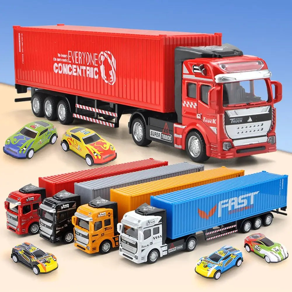 Funny Alloy Transport Vehicle Toy Plastic Model Vehicle Toy Large Truck Toy Kids Toys Birthday Gift