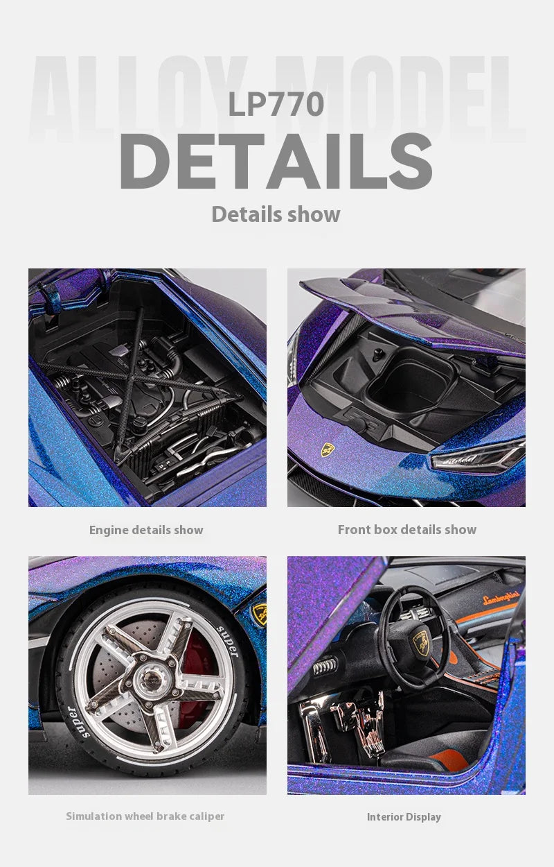 Lamborghini Vehicle Toy Models Boy Toys Car Model With Lights and Sound Effects Suitable for Indoor Ornaments