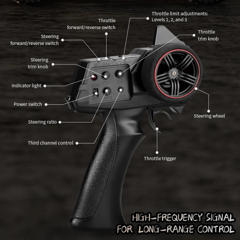 1/18 RC Climbing Car 4WD Off-road Remote Control Vehicle Rock Crawler Big-wheel 4x4 Electric Truck Model Toys for Kids