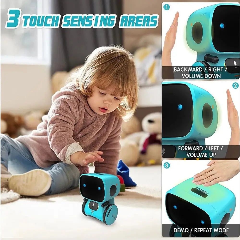 Toy Robot Intelligent Robots Russian & English & Spanish Version Voice & Touch control.