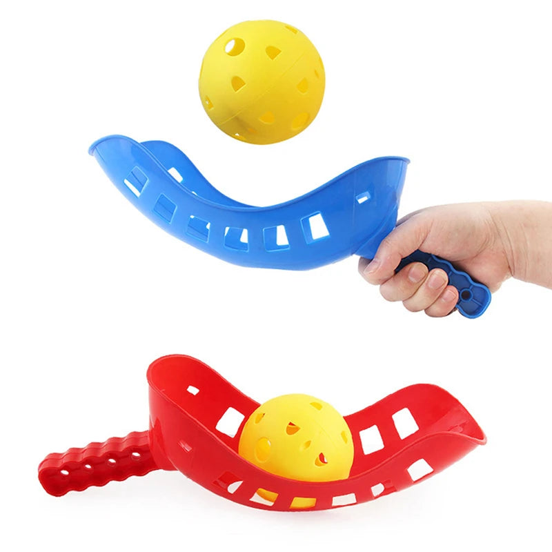Kids Scoop Ball Toy Outdoor Sports Catch Balls Game Set Throw And Catch Parent-Child Interactive Toys Garden Toss Game