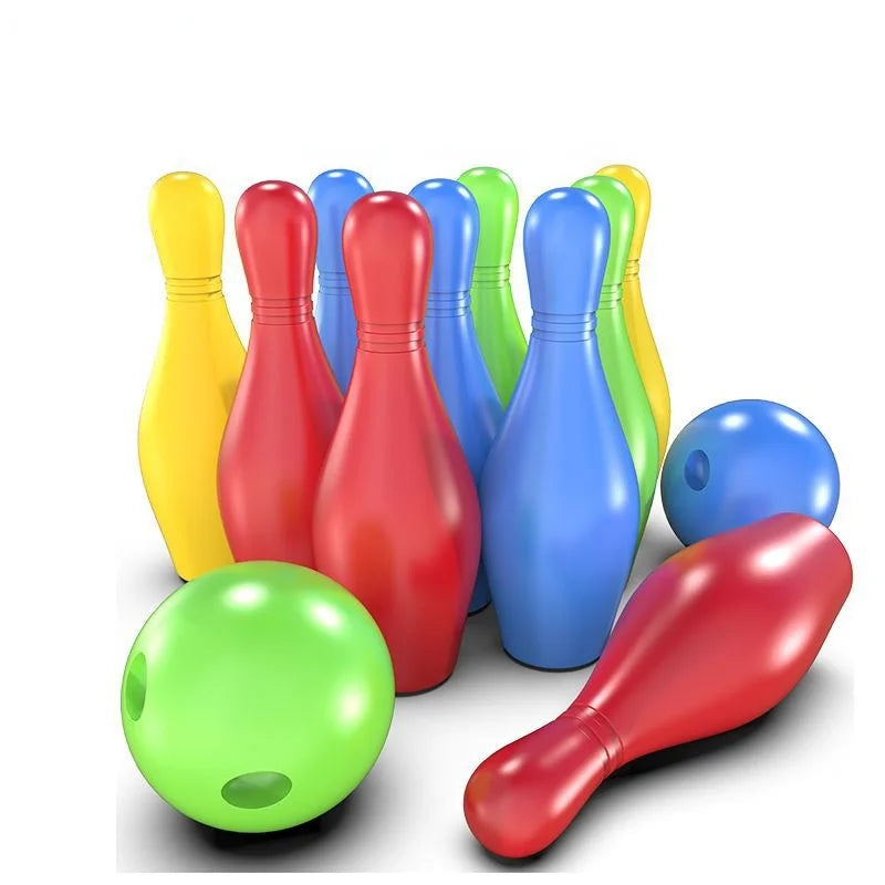 Festive Children Toys Parent-child Outdoor and Indoor Sports  Birthday Entertainment Games Plastic Bowling Suits Party Favors