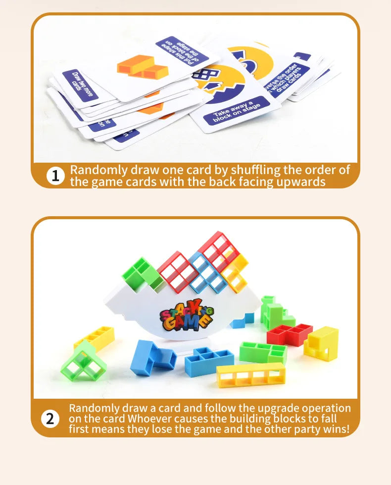 Balance Stacking Board Games Buliding Blocks Adults Kids Tower Block Bricks Toys For Boys Girls Puzzle.
