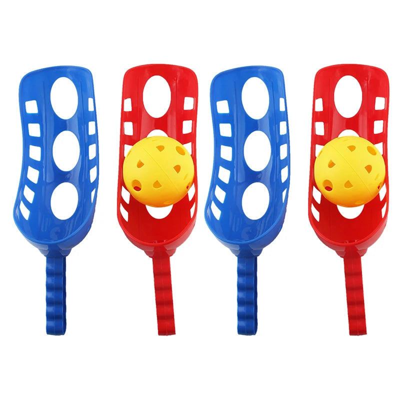 Kids Scoop Ball Toy Outdoor Sports Catch Balls Game Set Throw And Catch Parent-Child Interactive Toys Garden Toss Game