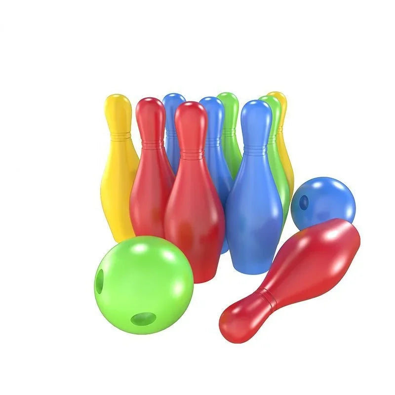 Festive Children Toys Parent-child Outdoor and Indoor Sports  Birthday Entertainment Games Plastic Bowling Suits Party Favors