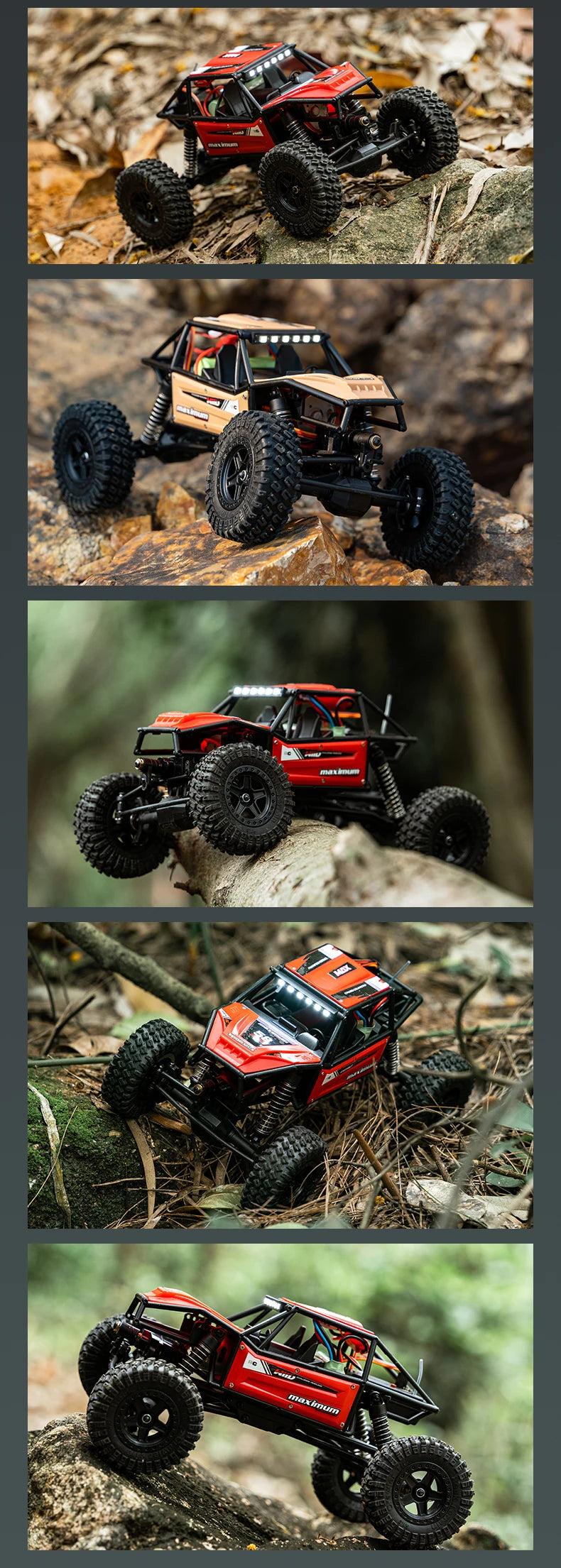 1/18 RC Climbing Car 4WD Off-road Remote Control Vehicle Rock Crawler Big-wheel 4x4 Electric Truck Model Toys for Kids