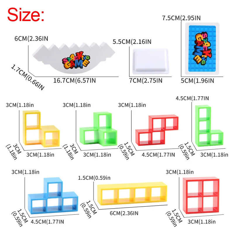 Balance Stacking Board Games Buliding Blocks Adults Kids Tower Block Bricks Toys For Boys Girls Puzzle.