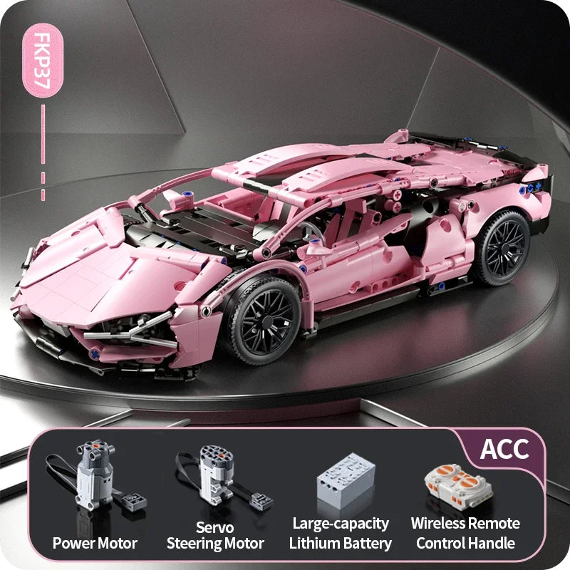 Technical Racing Sport Car 1280PCS Model Building Blocks City Mechanical Speed Vehicle Supercar Brick Puzzle Toys Kid Gift