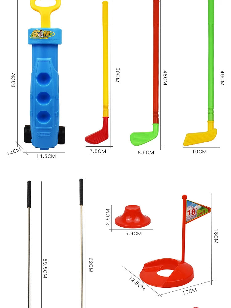 Kid's Indoor Outdoor Sports Toys Golf Club Sets Parent-child Interaction Develop Children's Athletic Ability Outdoor Games Toys