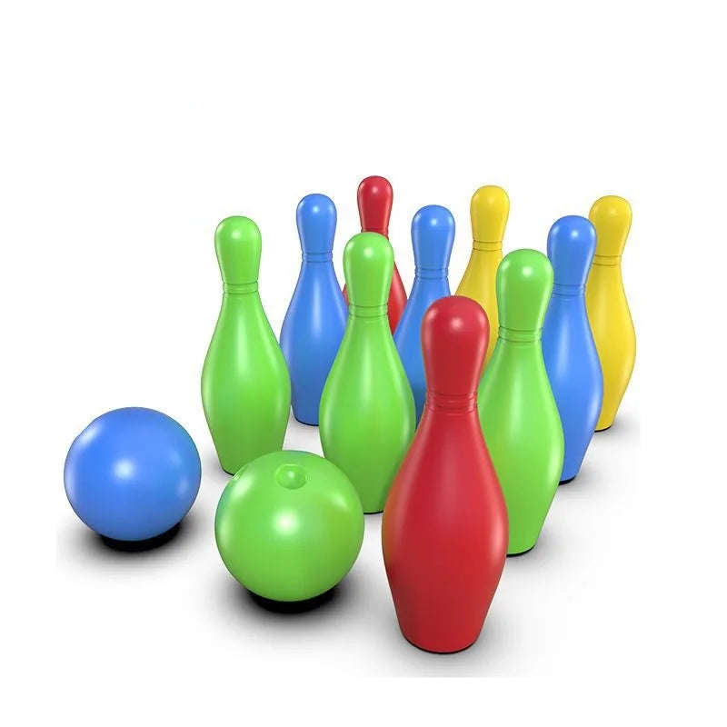 Festive Children Toys Parent-child Outdoor and Indoor Sports  Birthday Entertainment Games Plastic Bowling Suits Party Favors