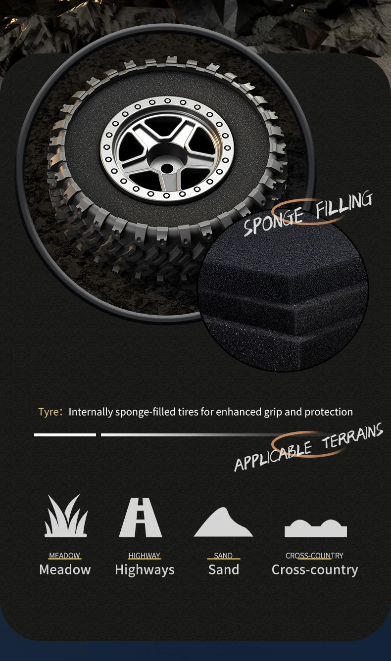 1/18 RC Climbing Car 4WD Off-road Remote Control Vehicle Rock Crawler Big-wheel 4x4 Electric Truck Model Toys for Kids