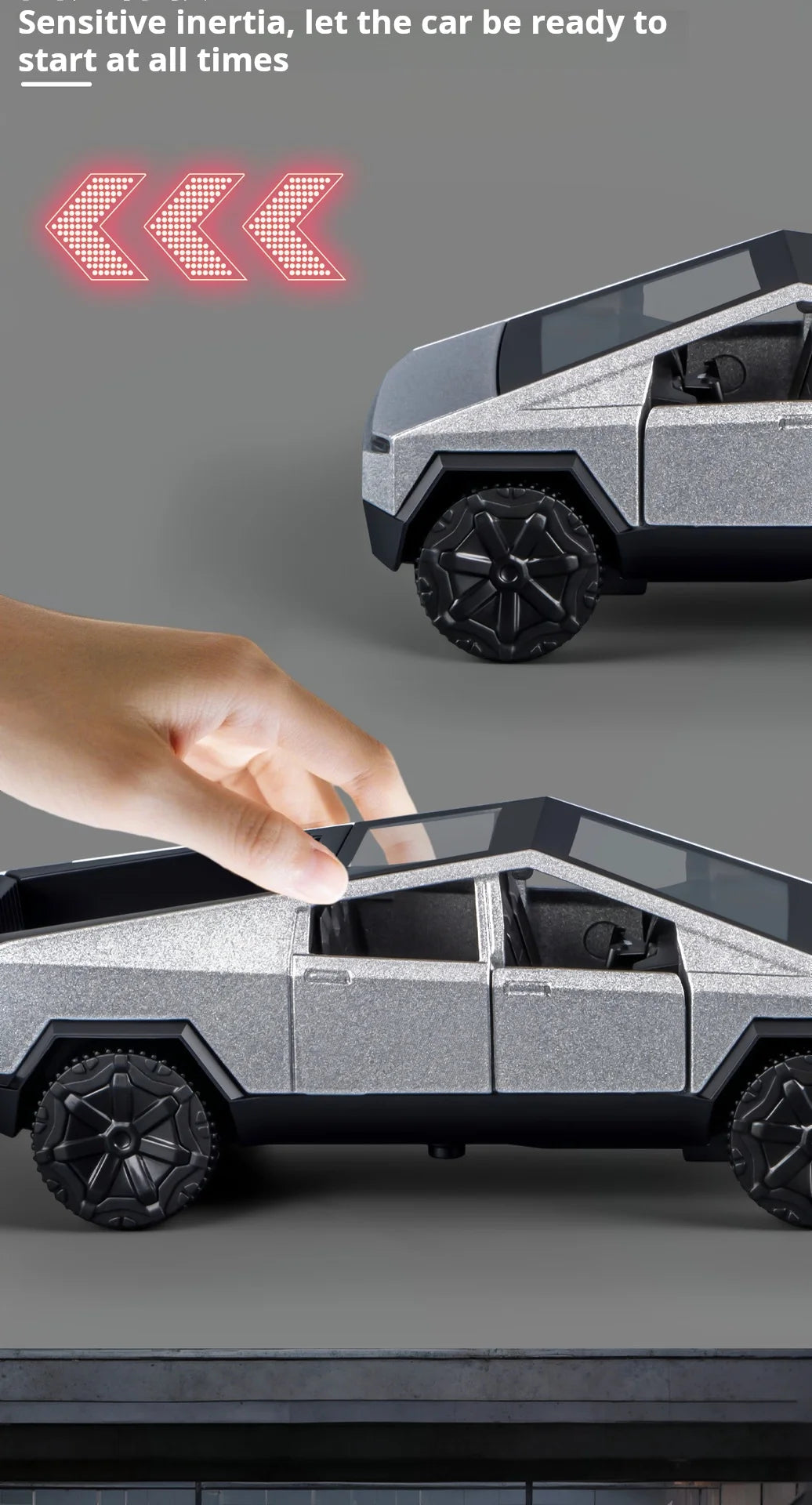 Tesla Cybertruck Toys Off Road Vehicle Die Cast Model Car Beach Motorcycle