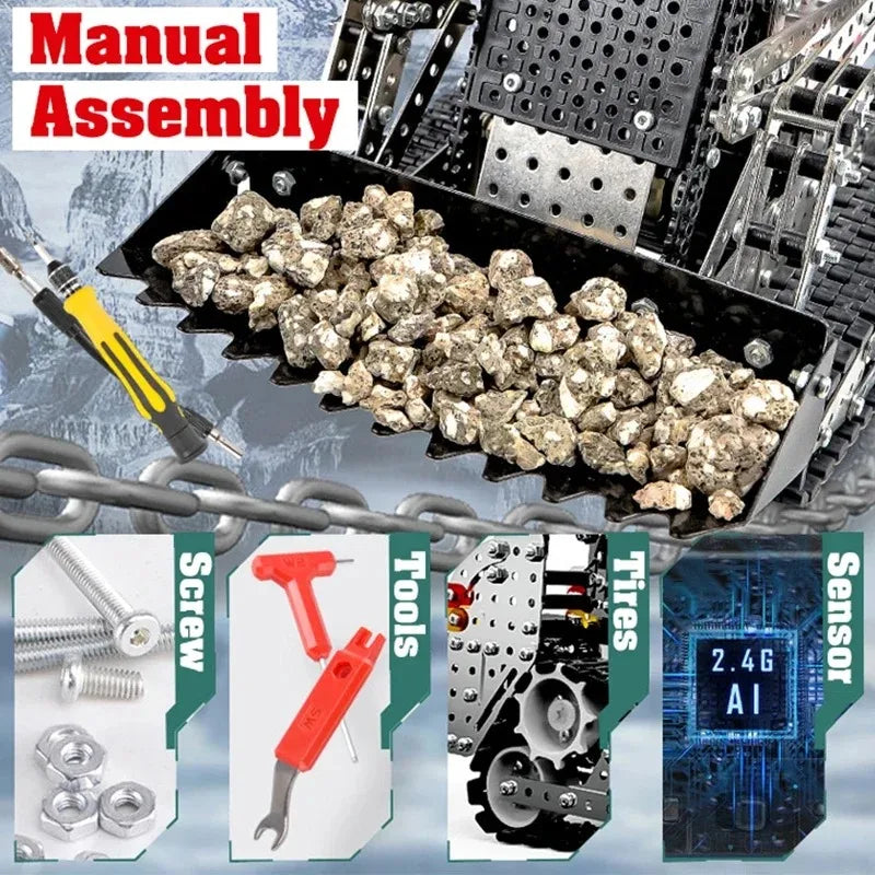 RC tank DIY Stainless Steel Assembled SW (RC) 06  metal model precision mechanical assembly Building blocks  toys