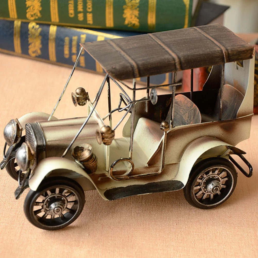 Handcraft Vehicle Toys Car Model Metal European Style Decor Vintage Iron