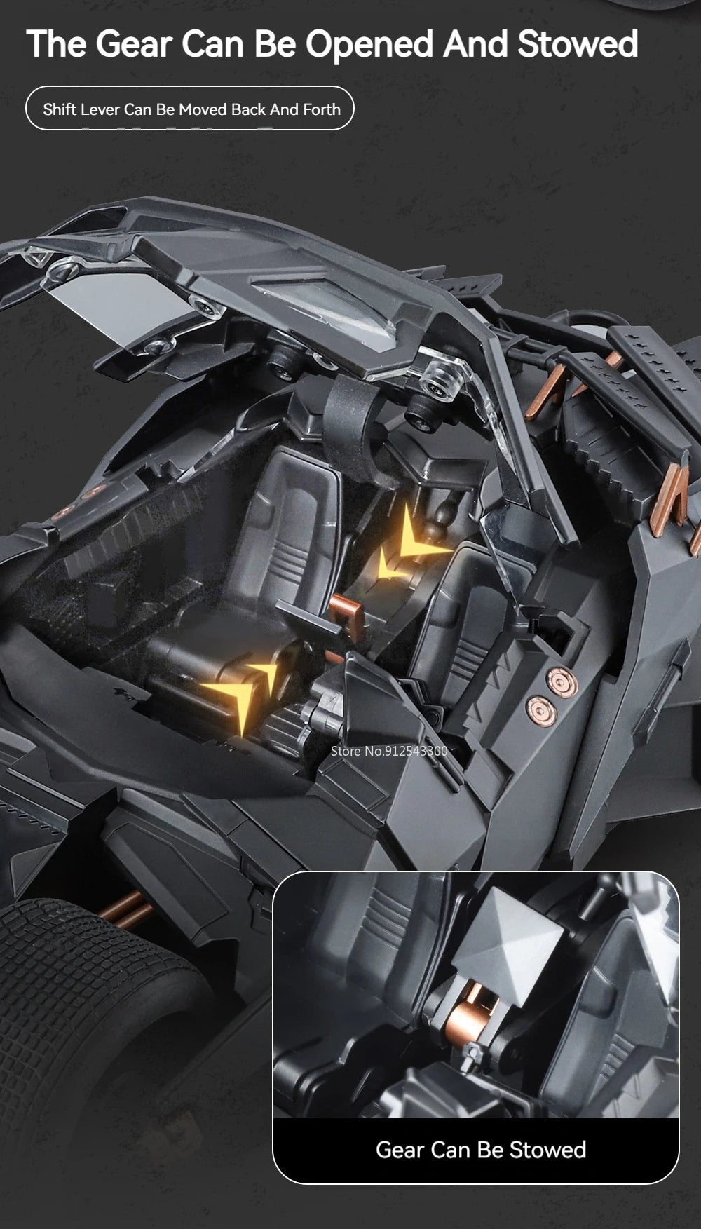 Batmobile Car Model Toy The Dark Knight Trilogy Sound Light Sliding Spray Alloy Vehicle Models Ornaments Gifts