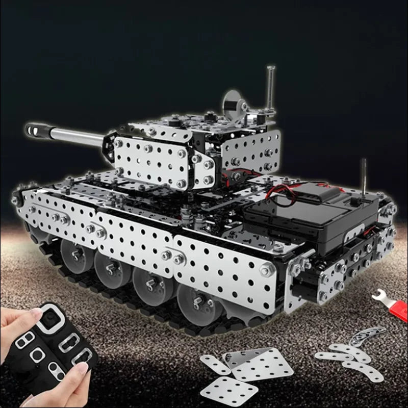 RC tank DIY Stainless Steel Assembled SW (RC) 06  metal model precision mechanical assembly Building blocks  toys