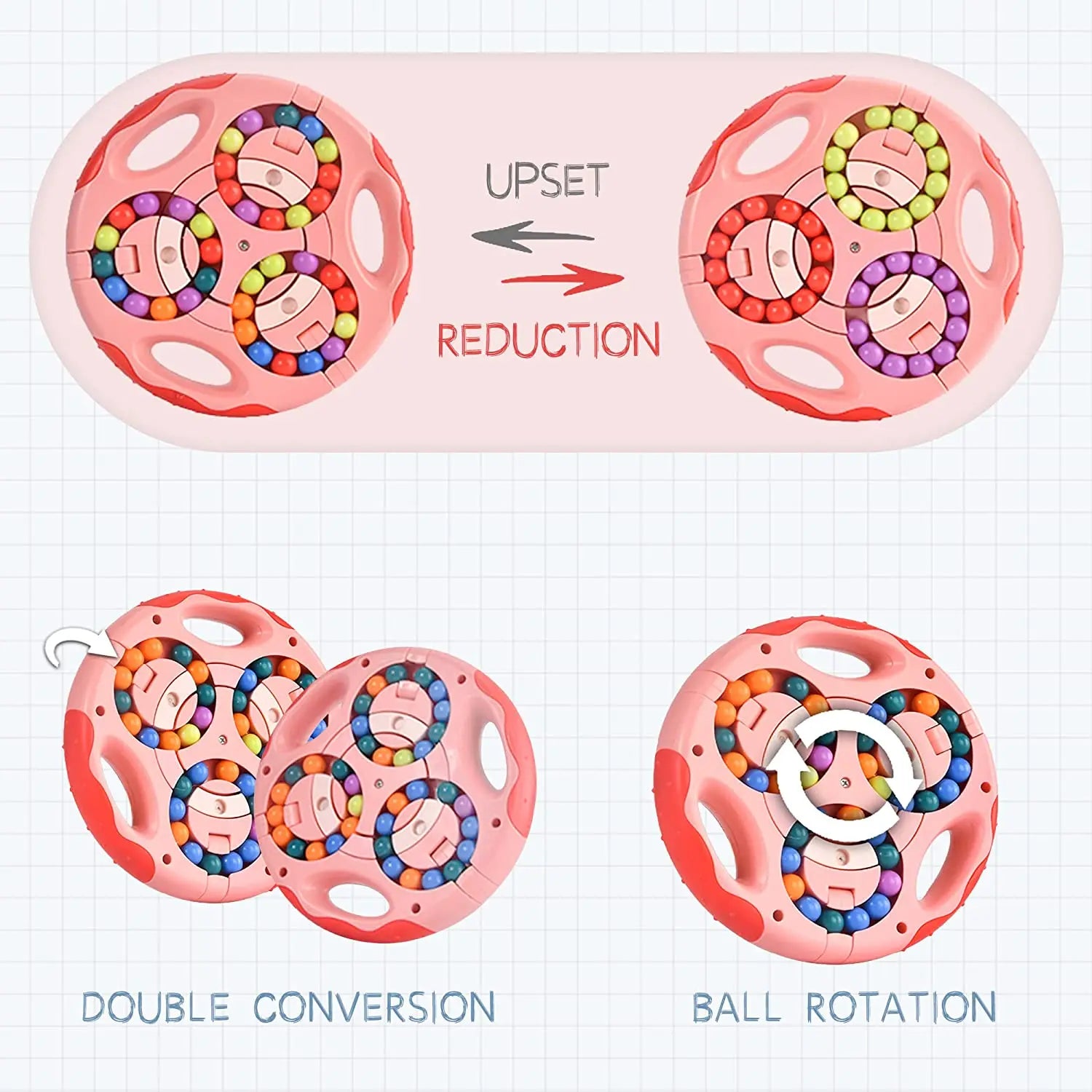 Fidget Toys Puzzles for Adults Gifts Sensory Toys for Autistic Children Learning & Education Toys Rotating Magic Bean Pad Games