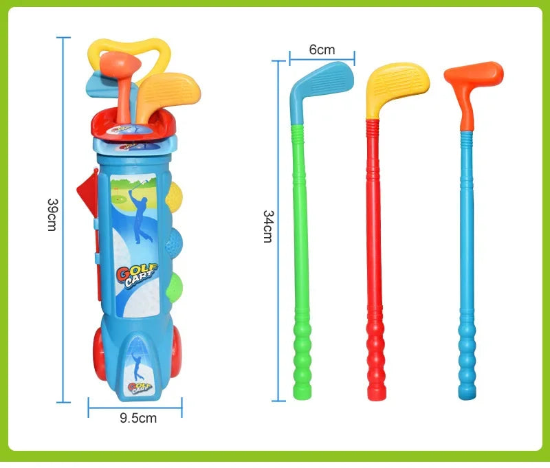 Kids Golf Club Set Indoor and Outdoor Sports Retractable Toy Golf Clubs Game Family Parent Child Outdoor Interactive Toys