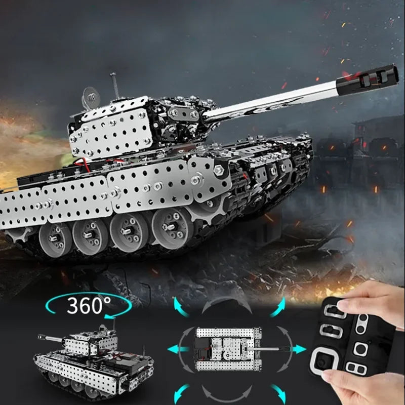 RC tank DIY Stainless Steel Assembled SW (RC) 06  metal model precision mechanical assembly Building blocks  toys