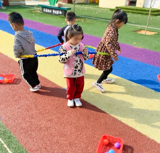 Outdoor Games Team Building Develop Sport Entertainment Toys Children Elasticity Rope Circle Running Push for Kids Sensory Rope