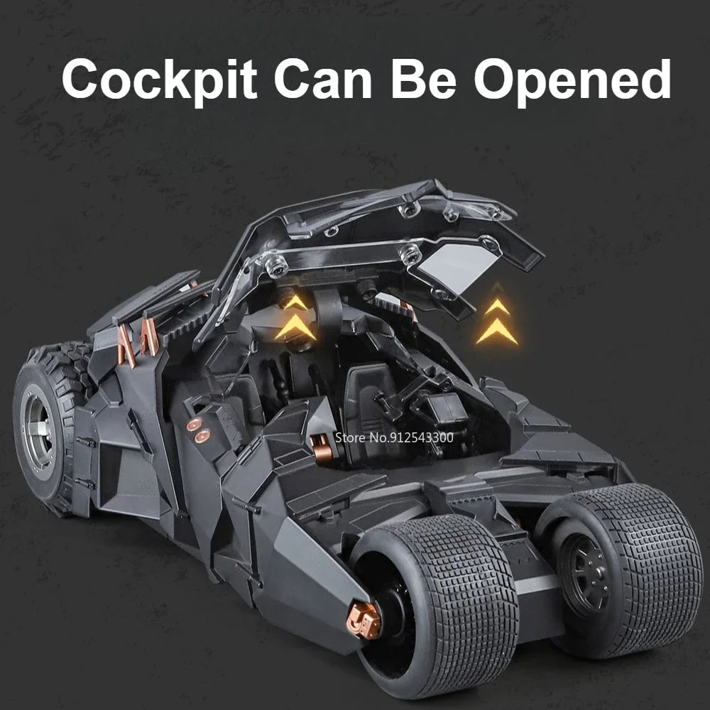 Batmobile Car Model Toy The Dark Knight Trilogy Sound Light Sliding Spray Alloy Vehicle Models Ornaments Gifts