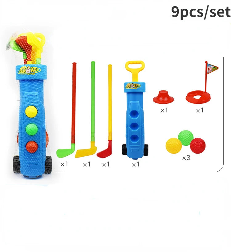 Kid's Indoor Outdoor Sports Toys Golf Club Sets Parent-child Interaction Develop Children's Athletic Ability Outdoor Games Toys